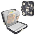thumbnail image 1 of Haosy Accordion File Organizer Zipper Binder 500 Sheet 6-Tab Expanding File Folder Multi-Pocket 1.2 Inch 3 Ring Elegant Cream Dandilion, 1 of 7