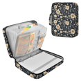 thumbnail image 1 of Haosy Accordion File Organizer Zipper Binder 500 Sheet 6-Tab Expanding File Folder Multi-Pocket 1.2 Inch 3 Ring Flash Flower and Leaf, 1 of 7