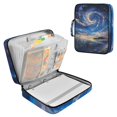 thumbnail image 1 of Haosy Accordion File Organizer Zipper Binder 500 Sheet 6-Tab Expanding File Folder Multi-Pocket 1.2 Inch 3 Ring Flower Sea Starry Sky, 1 of 7