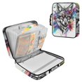 thumbnail image 1 of Haosy Accordion File Organizer Zipper Binder 500 Sheet 6-Tab Expanding File Folder Multi-Pocket 1.2 Inch 3 Ring Fox Head with Flower, 1 of 7