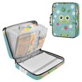 thumbnail image 1 of Haosy Accordion File Organizer Zipper Binder 500 Sheet 6-Tab Expanding File Folder Multi-Pocket 1.2 Inch 3 Ring Frog Face Leaf Strawberry Flower, 1 of 7