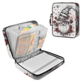 thumbnail image 1 of Haosy Accordion File Organizer Zipper Binder 500 Sheet 6-Tab Expanding File Folder Multi-Pocket 1.2 Inch 3 Ring Gnome Rose Black White Hat, 1 of 7