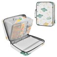 thumbnail image 1 of Haosy Accordion File Organizer Zipper Binder 500 Sheet 6-Tab Expanding File Folder Multi-Pocket 1.2 Inch 3 Ring Green Yellow Ufo, 1 of 7