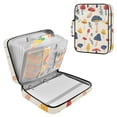 thumbnail image 1 of Haosy Accordion File Organizer Zipper Binder 500 Sheet 6-Tab Expanding File Folder Multi-Pocket 1.2 Inch 3 Ring Hand Drawn Mushrooms, 1 of 7