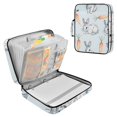 thumbnail image 1 of Haosy Accordion File Organizer Zipper Binder 500 Sheet 6-Tab Expanding File Folder Multi-Pocket 1.2 Inch 3 Ring Hand Drawn Rabbit and Carrot, 1 of 7