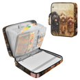 thumbnail image 1 of Haosy Accordion File Organizer Zipper Binder 500 Sheet 6-Tab Expanding File Folder Multi-Pocket 1.2 Inch 3 Ring Happy Dogs in Wheat Field, 1 of 7