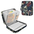 thumbnail image 1 of Haosy Accordion File Organizer Zipper Binder 500 Sheet 6-Tab Expanding File Folder Multi-Pocket 1.2 Inch 3 Ring Holly Leaves Berries Candy Canes, 1 of 7