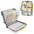 thumbnail image 1 of Haosy Accordion File Organizer Zipper Binder 500 Sheet 6-Tab Expanding File Folder Multi-Pocket 1.2 Inch 3 Ring Lemons Flowers Butterflies, 1 of 7