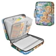 thumbnail image 1 of Haosy Accordion File Organizer Zipper Binder 500 Sheet 6-Tab Expanding File Folder Multi-Pocket 1.2 Inch 3 Ring Lion Home, 1 of 7