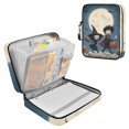 thumbnail image 1 of Haosy Accordion File Organizer Zipper Binder 500 Sheet 6-Tab Expanding File Folder Multi-Pocket 1.2 Inch 3 Ring Little Witch and Vampire on Halloween, 1 of 7