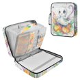 thumbnail image 1 of Haosy Accordion File Organizer Zipper Binder 500 Sheet 6-Tab Expanding File Folder Multi-Pocket 1.2 Inch 3 Ring Lovely Ghost Pumpkin, 1 of 7