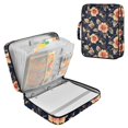 thumbnail image 1 of Haosy Accordion File Organizer Zipper Binder 500 Sheet 6-Tab Expanding File Folder Multi-Pocket 1.2 Inch 3 Ring Luxury Flower and Leaf, 1 of 7