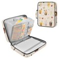 thumbnail image 1 of Haosy Accordion File Organizer Zipper Binder 500 Sheet 6-Tab Expanding File Folder Multi-Pocket 1.2 Inch 3 Ring Milk Tea and Fruit, 1 of 7