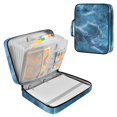 thumbnail image 1 of Haosy Accordion File Organizer Zipper Binder 500 Sheet 6-Tab Expanding File Folder Multi-Pocket 1.2 Inch 3 Ring Ocean Wavea, 1 of 7