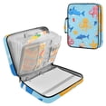 thumbnail image 1 of Haosy Accordion File Organizer Zipper Binder 500 Sheet 6-Tab Expanding File Folder Multi-Pocket 1.2 Inch 3 Ring Octopus Fish Ship Starfish, 1 of 7