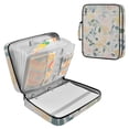 thumbnail image 1 of Haosy Accordion File Organizer Zipper Binder 500 Sheet 6-Tab Expanding File Folder Multi-Pocket 1.2 Inch 3 Ring Pastel Colors Flower and Leaf, 1 of 7