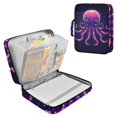 thumbnail image 1 of Haosy Accordion File Organizer Zipper Binder 500 Sheet 6-Tab Expanding File Folder Multi-Pocket 1.2 Inch 3 Ring Pixel Octopus, 1 of 7