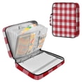 thumbnail image 1 of Haosy Accordion File Organizer Zipper Binder 500 Sheet 6-Tab Expanding File Folder Multi-Pocket 1.2 Inch 3 Ring Red and White Checkered, 1 of 7