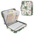 thumbnail image 1 of Haosy Accordion File Organizer Zipper Binder 500 Sheet 6-Tab Expanding File Folder Multi-Pocket 1.2 Inch 3 Ring Shells Palm Trees Starfish, 1 of 7