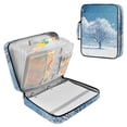 thumbnail image 1 of Haosy Accordion File Organizer Zipper Binder 500 Sheet 6-Tab Expanding File Folder Multi-Pocket 1.2 Inch 3 Ring Snow-covered Tree in Winter, 1 of 7