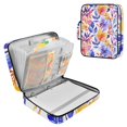 thumbnail image 1 of Haosy Accordion File Organizer Zipper Binder 500 Sheet 6-Tab Expanding File Folder Multi-Pocket 1.2 Inch 3 Ring Watercolor Leaves, 1 of 7