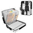 thumbnail image 1 of Haosy Accordion File Organizer Zipper Binder 500 Sheet 6-Tab Expanding File Folder Multi-Pocket 1.2 Inch 3 Ring White Black Cat, 1 of 7