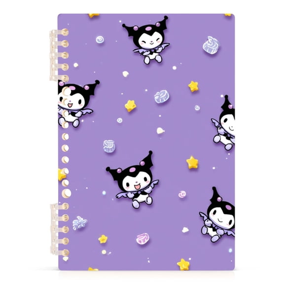 Haosy Adorable Demon with Star Notebooks 1-subject Journal 60 Sheets A5 College Ruled Paper Detachable Ring 8.3"x5.7"