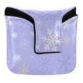 thumbnail image 1 of Haosy Adorable Pastel Purple Snowflake Golf Mallet Putter Cover Strong Magnetic Leather Golf Club Headcover Closure, 1 of 7