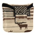 thumbnail image 1 of Haosy American Flag and Cow Golf Mallet Putter Cover Strong Magnetic Leather Golf Club Headcover Closure, 1 of 7