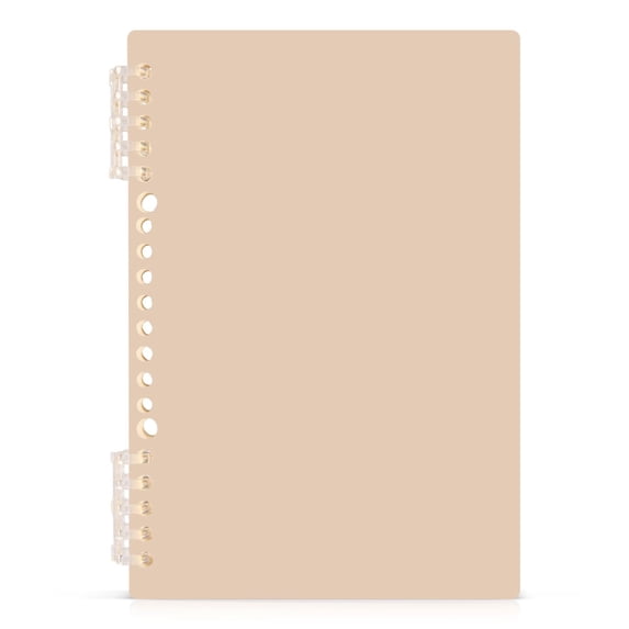 Haosy Apricot Notebooks 1-subject Journal 60 Sheets A5 College Ruled Paper Detachable Ring 8.3"x5.7"