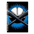 thumbnail image 1 of Haosy Baseball Bat and Baseball Notebooks 1-subject Journal 60 Sheets A5 College Ruled Paper Detachable Ring 8.3"x5.7", 1 of 8