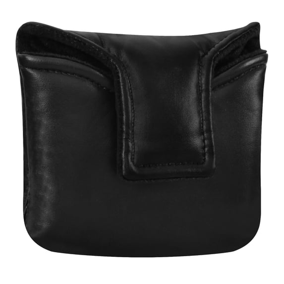 Haosy Black Golf Mallet Putter Cover Strong Magnetic Leather Golf Club Headcover Closure