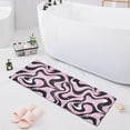 thumbnail image 1 of Haosy Black Pink White Flow Bathroom Rugs Non Slip Absorbent Soft Plush Quick Dry Bath Mat, 39"x20", 1 of 8