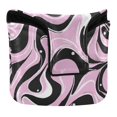 thumbnail image 1 of Haosy Black Pink White Flow Golf Mallet Putter Cover Strong Magnetic Leather Golf Club Headcover Closure, 1 of 7