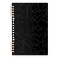 thumbnail image 1 of Haosy Black Simple Geometric Lines Notebooks 1-subject Journal 60 Sheets A5 College Ruled Paper Detachable Ring 8.3"x5.7", 1 of 8