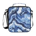 thumbnail image 1 of Haosy Blue Black White Marble Reusable Lunch Box Men/Women Insulated Lunch Bag for School Picnic Travel, 1 of 6