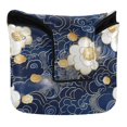 thumbnail image 1 of Haosy Blue Cloud White Flower Golf Mallet Putter Cover Strong Magnetic Leather Golf Club Headcover Closure, 1 of 7