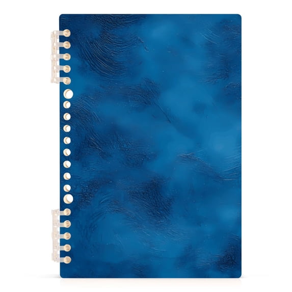 Haosy Blue Dreamy Fluffy Clouds Notebooks 1-subject Journal 60 Sheets A5 College Ruled Paper Detachable Ring 8.3"x5.7"