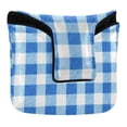 thumbnail image 1 of Haosy Blue Gingham Checker Pattern Golf Mallet Putter Cover Strong Magnetic Leather Golf Club Headcover Closure, 1 of 7