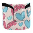 thumbnail image 1 of Haosy Blue Red Love Heart Golf Mallet Putter Cover Strong Magnetic Leather Golf Club Headcover Closure, 1 of 7