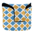thumbnail image 1 of Haosy Blue Yellow Block Golf Mallet Putter Cover Strong Magnetic Leather Golf Club Headcover Closure, 1 of 7