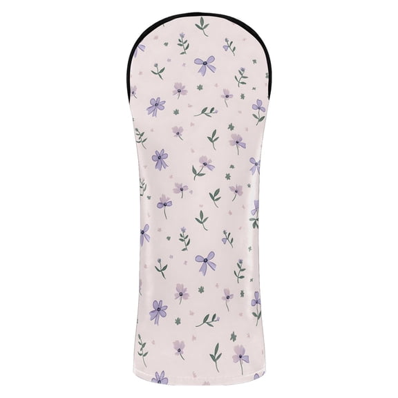 Haosy Bows Flower Leaf Golf Club Covers Driver Hybrid Wood Headcovers PU Leather Double-Layer Lining Replaceable Tags for Men Women