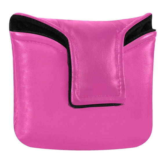 Haosy Bright Rose Golf Mallet Putter Cover Strong Magnetic Leather Golf Club Headcover Closure