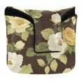 thumbnail image 1 of Haosy Brown Cream Roses Golf Mallet Putter Cover Strong Magnetic Leather Golf Club Headcover Closure, 1 of 7