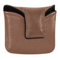thumbnail image 1 of Haosy Caramel Brown Golf Mallet Putter Cover Strong Magnetic Leather Golf Club Headcover Closure, 1 of 7