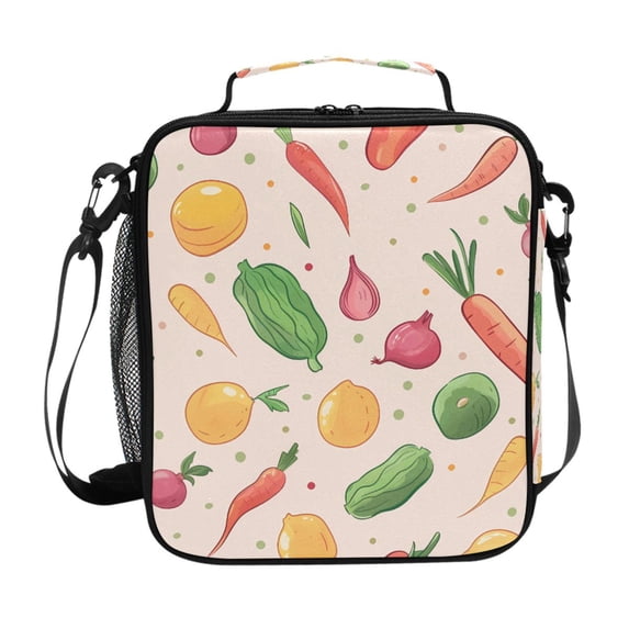 Haosy Carrot Beet Onion Reusable Lunch Box Men/Women Insulated Lunch Bag for School Picnic Travel