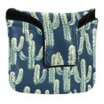 thumbnail image 1 of Haosy Cartoon Cactus Golf Mallet Putter Cover Strong Magnetic Leather Golf Club Headcover Closure, 1 of 7