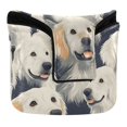 thumbnail image 1 of Haosy Cartoon Golden Retriever Golf Mallet Putter Cover Strong Magnetic Leather Golf Club Headcover Closure, 1 of 7