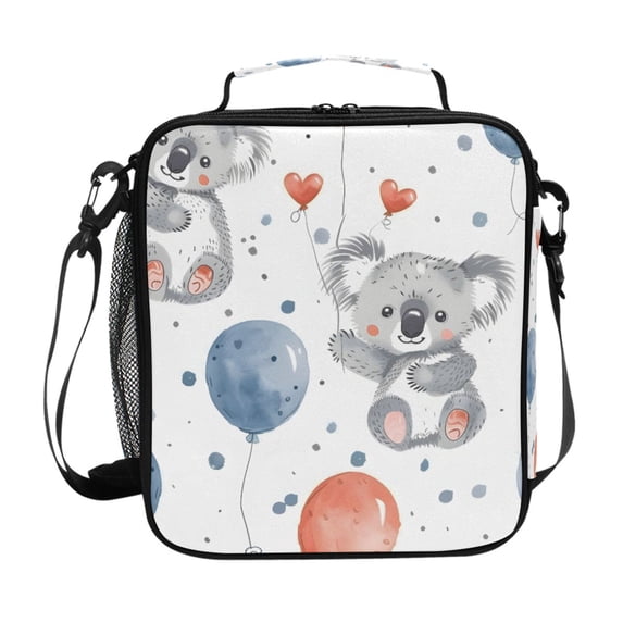 Haosy Cartoon Koala with Balloon Reusable Lunch Box Men/Women Insulated Lunch Bag for School Picnic Travel