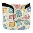 thumbnail image 1 of Haosy Cartoon Letters Golf Mallet Putter Cover Strong Magnetic Leather Golf Club Headcover Closure, 1 of 7